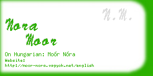 nora moor business card